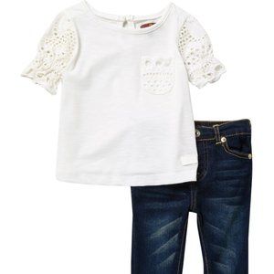 7FAM Outfit Crochet Top and Jeans